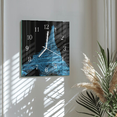 Square wall clock Eiffel Tower Paris