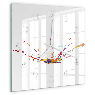 Square wall clock Stains