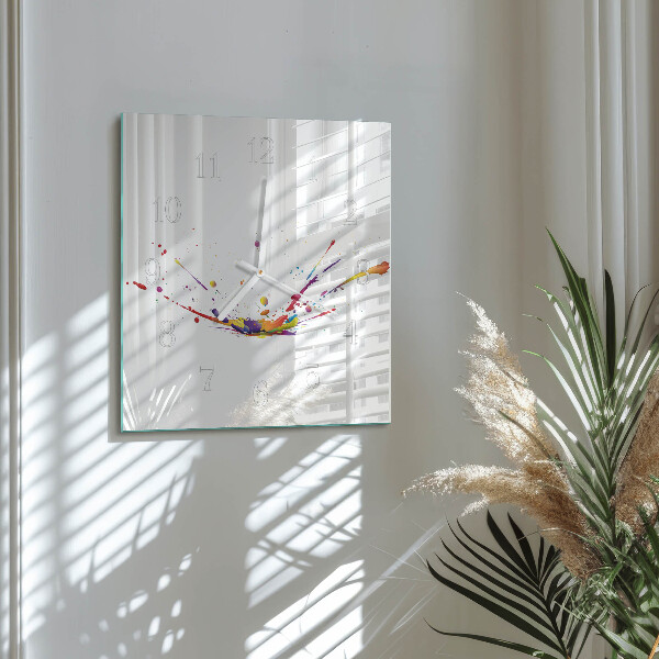Square wall clock Stains
