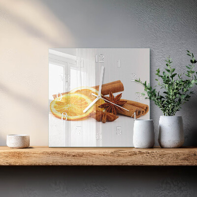 Square wall clock Vanilla with Lemon