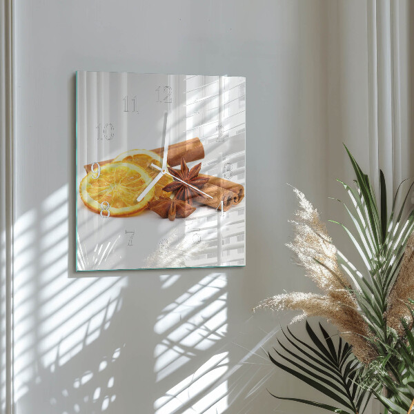 Square wall clock Vanilla with Lemon