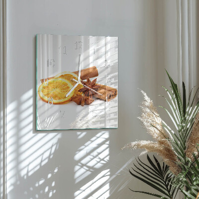 Square wall clock Vanilla with Lemon