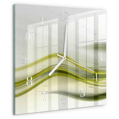 Square wall clock Abstract Lines