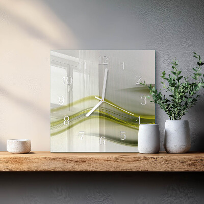 Square wall clock Abstract Lines