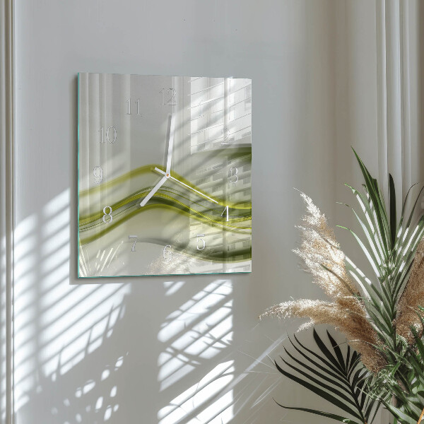 Square wall clock Abstract Lines