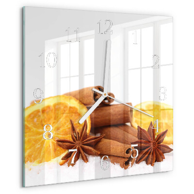 Square wall clock Vanilla with Lemon