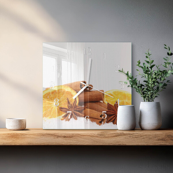 Square wall clock Vanilla with Lemon