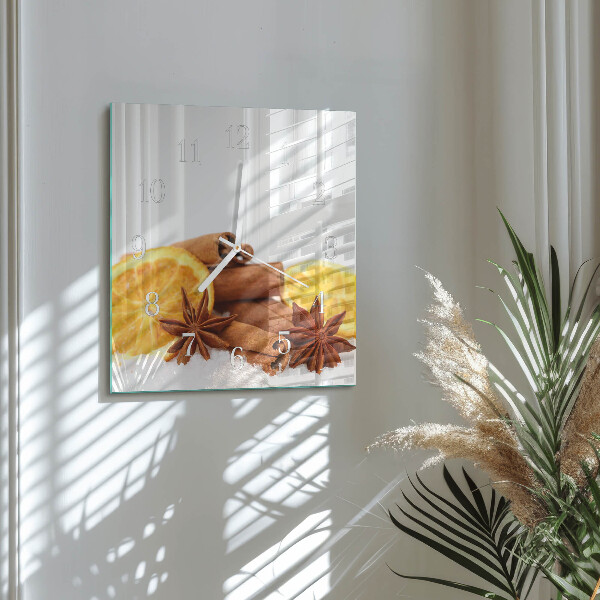 Square wall clock Vanilla with Lemon