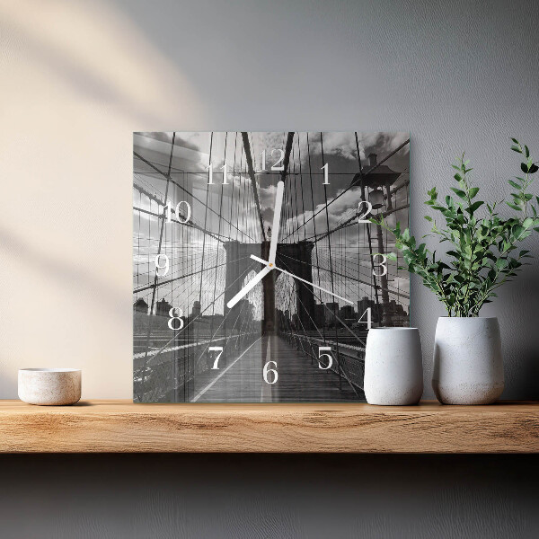 Square wall clock Bridge