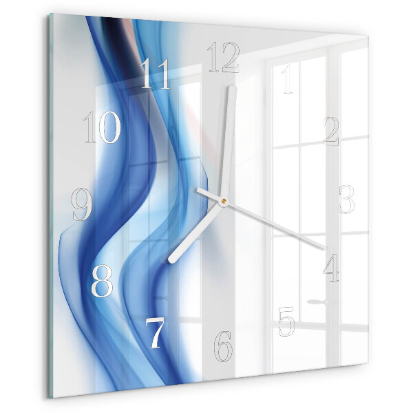 Square wall clock Abstract Smoke