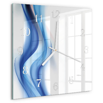 Square wall clock Abstract Smoke