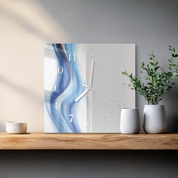 Square wall clock Abstract Smoke
