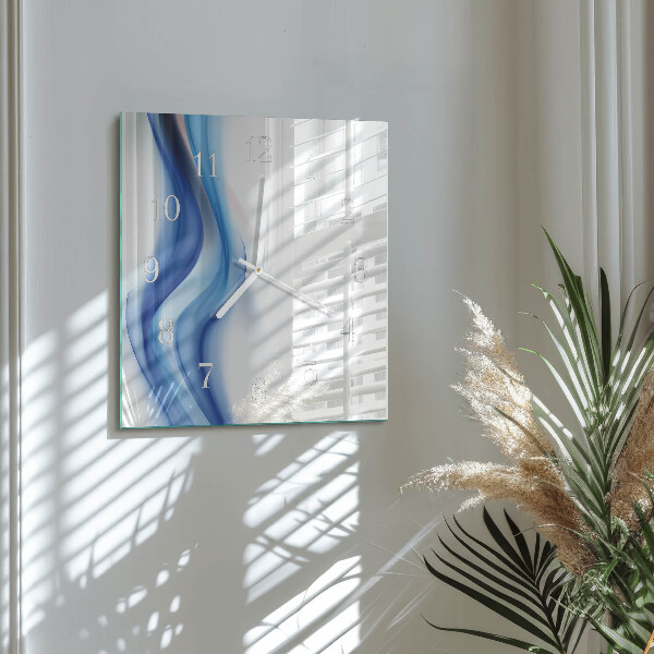 Square wall clock Abstract Smoke