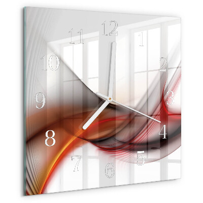 Square wall clock Abstract Lines