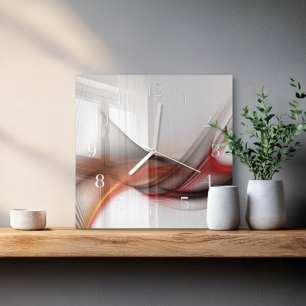 Square wall clock Abstract Lines