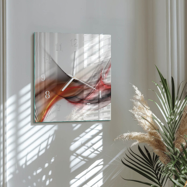 Square wall clock Abstract Lines