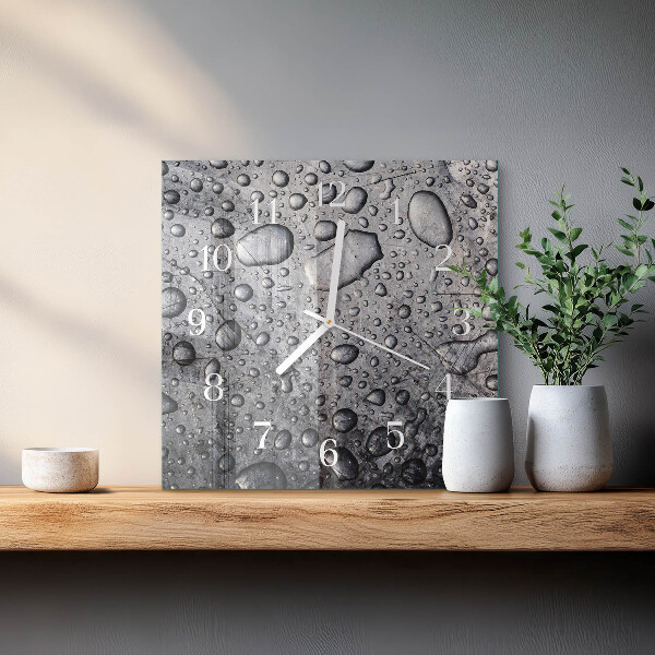 Square wall clock Drops