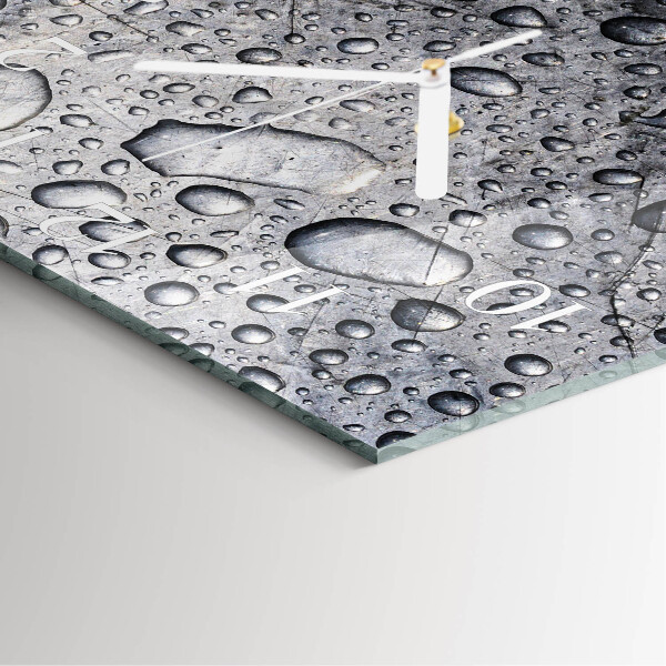 Square wall clock Drops