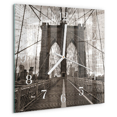 Square wall clock Bridge