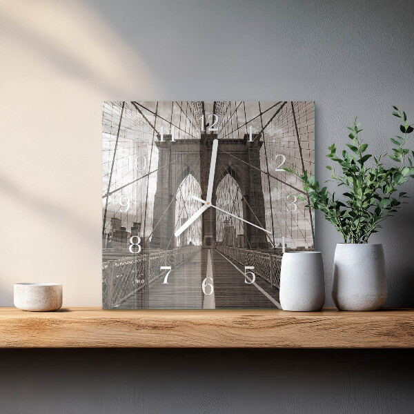 Square wall clock Bridge