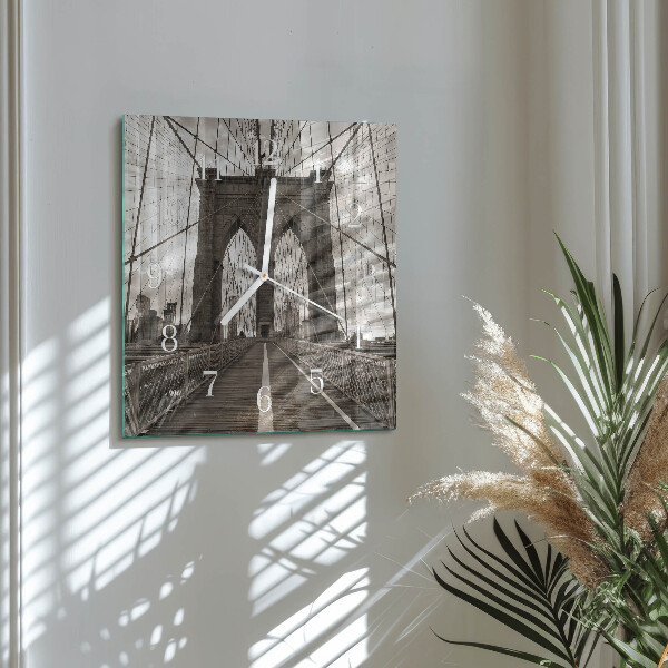Square wall clock Bridge