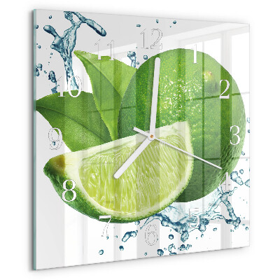 Square wall clock Calcium carbonate