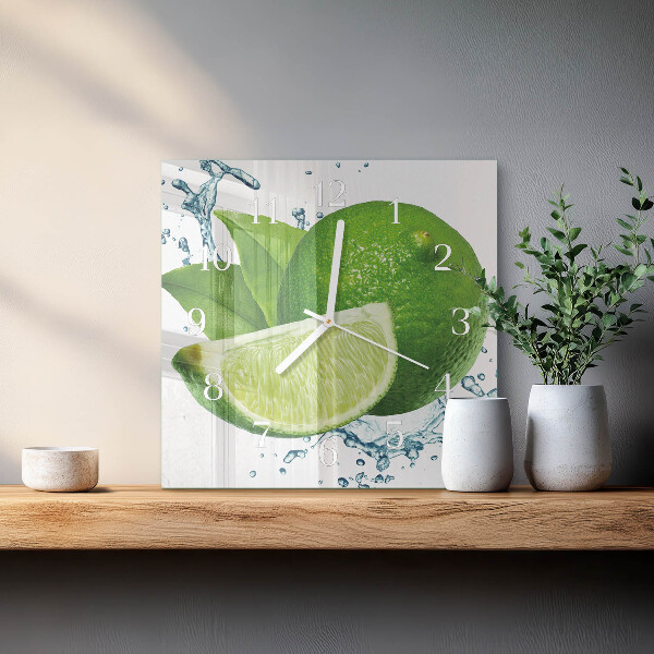 Square wall clock Calcium carbonate