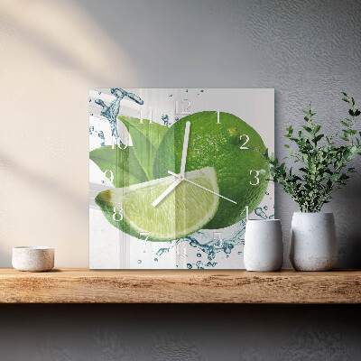 Square wall clock Calcium carbonate