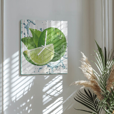 Square wall clock Calcium carbonate