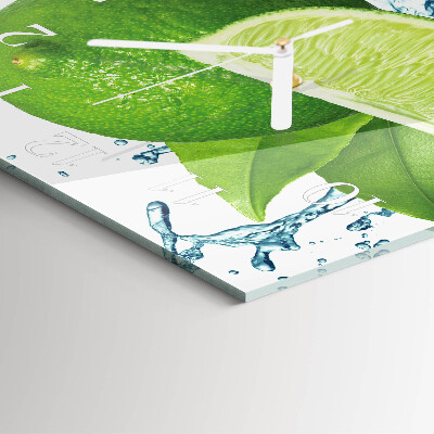 Square wall clock Calcium carbonate