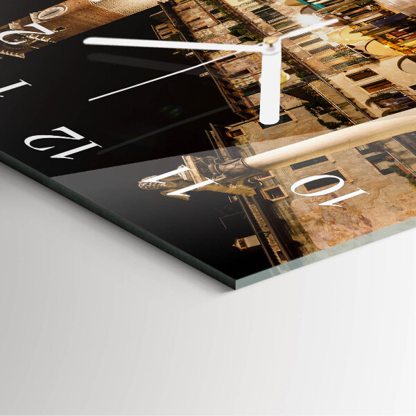 Square wall clock Night on the Town