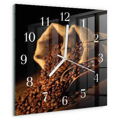 Square wall clock Coffee Beans