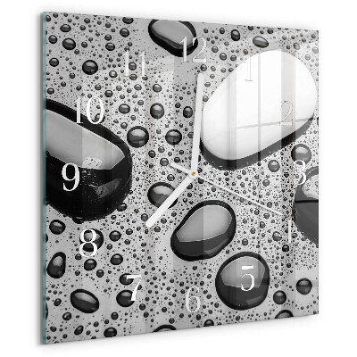 Square wall clock Stones