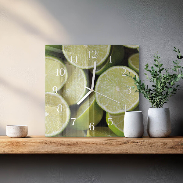 Square wall clock Calcium carbonate