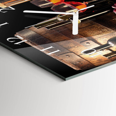 Square wall clock Wine Barrel