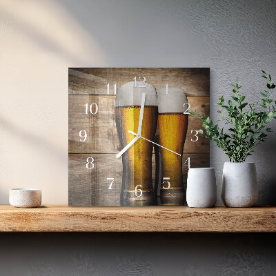 Square wall clock Beer