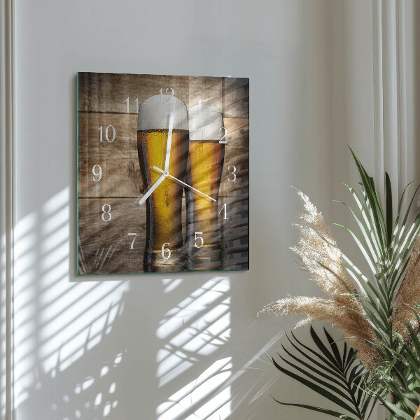 Square wall clock Beer