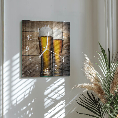Square wall clock Beer