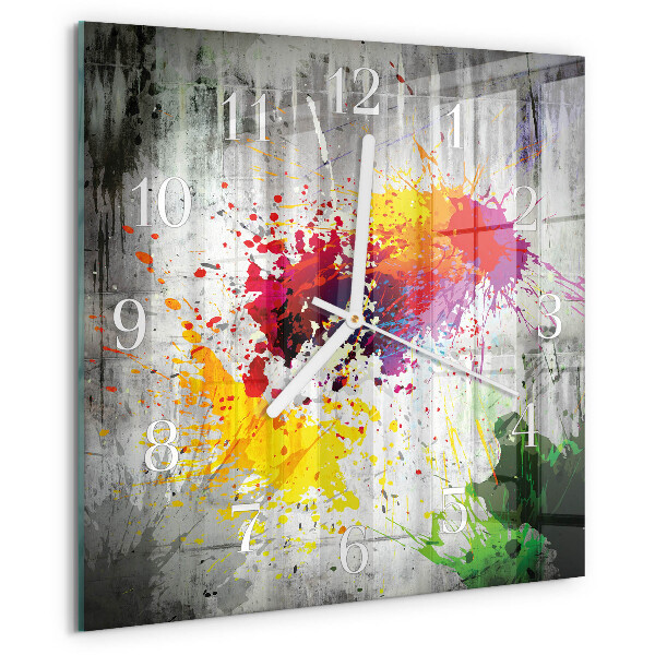 Square wall clock Stains