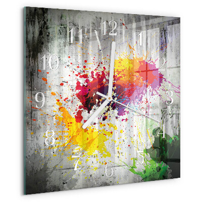 Square wall clock Stains