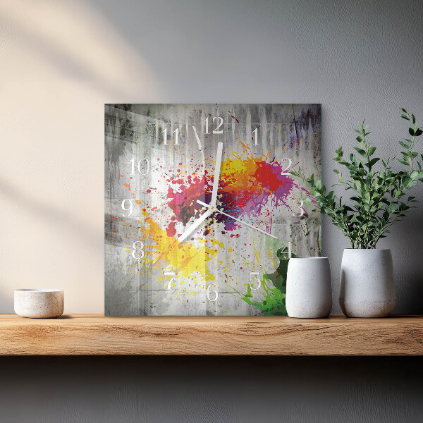 Square wall clock Stains