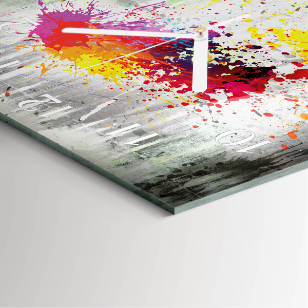Square wall clock Stains