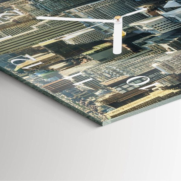Square wall clock Horizon