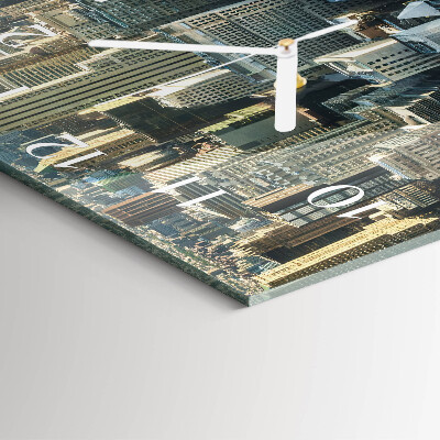 Square wall clock Horizon