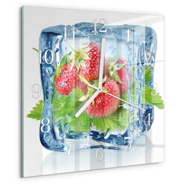 Square wall clock Strawberry Ice Cream