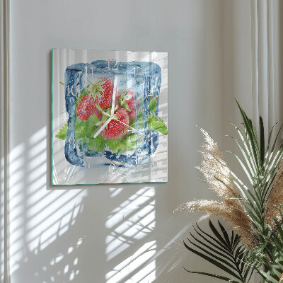 Square wall clock Strawberry Ice Cream