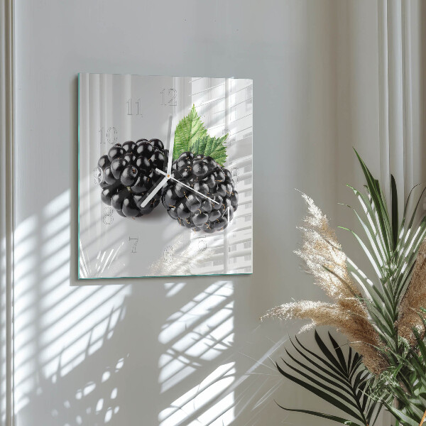 Square wall clock Blackberries