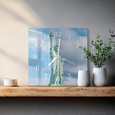 Square wall clock Statue of Liberty