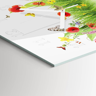 Square wall clock Meadow