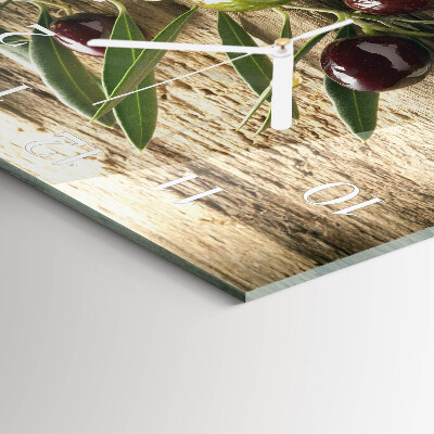 Square wall clock Olives
